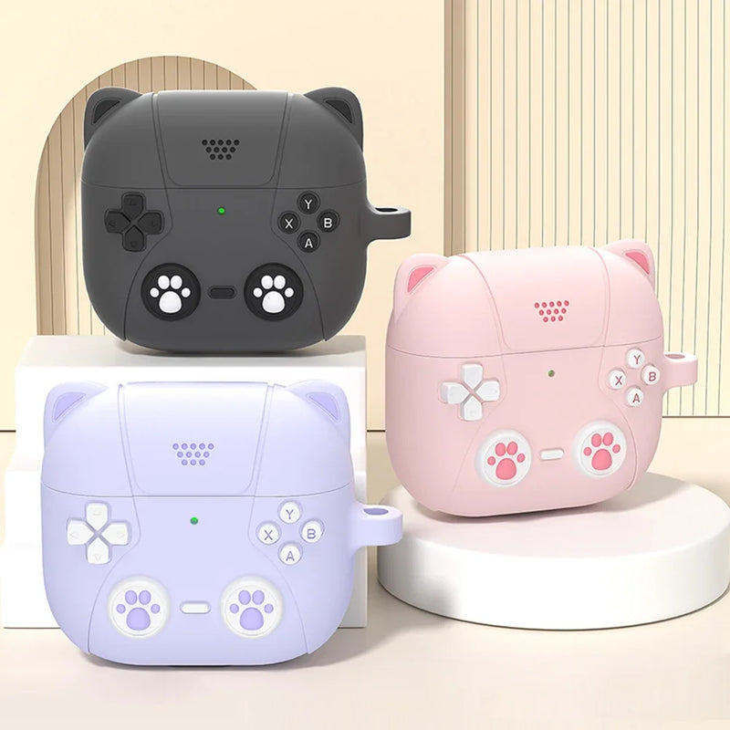 Silicone Earphones Case Protective Cover Front LED Visible Protector Cover Dustproof Earbud Case Cover Skin for AirPods 4 (2024)