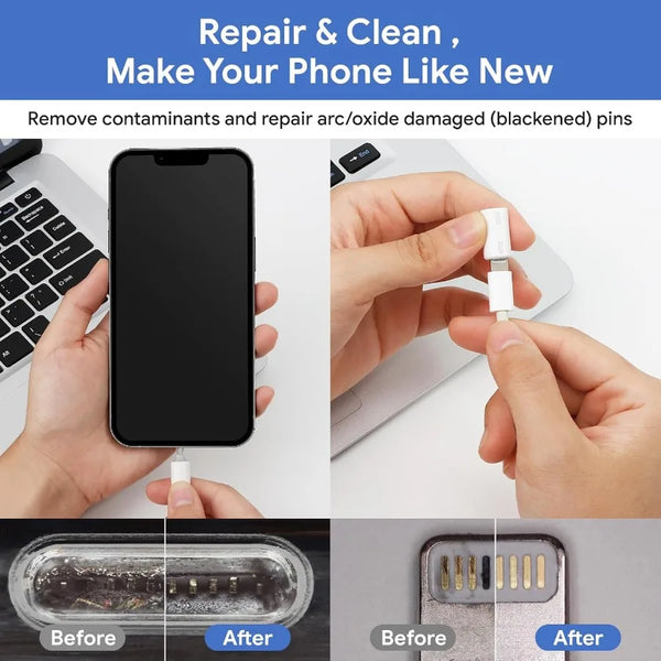 12 in 1 iPhone Cleaning Kit Airpods Cleaning Kit iPad Phone Charging Port Cleaner Repair Restore Tool Multi Cleaner Tool Kit fo