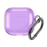 Soft TPU Shockproof Clear Case Cover for Apple AirPods 4 2024 with Carabiner and Anti Fall Protection