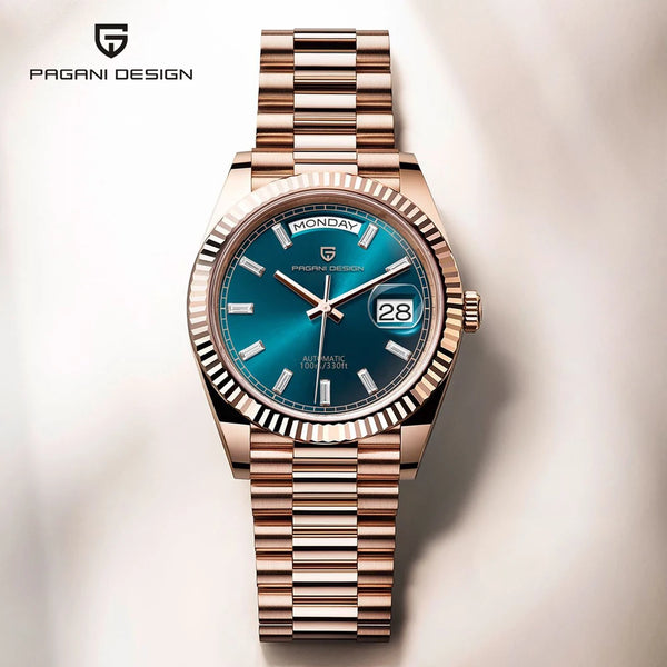 2025 New PAGANI DESIGN DD36 Rose Gold Luxury Men's Watches Mechanical Automatic Wrist Watch For Men AR Sapphire Mirror Man Gift