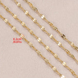 2Meters/78.74inch Golden Stainless Steel Lips Chains For Necklace Choker Bracelet Jewelry Making DIY Components Chain Accessories No Fade